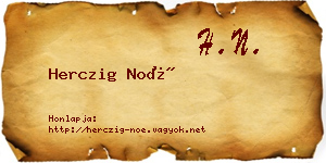 Herczig Noé névjegykártya
